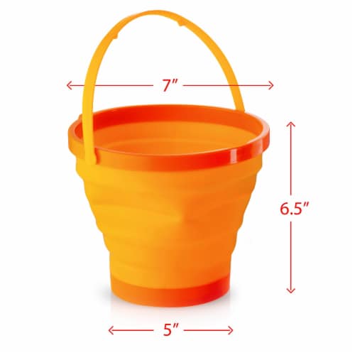 Top Race Foldable Pail Bucket Set of 3, 1/2 Gallons (2 Liters) Perspective: back