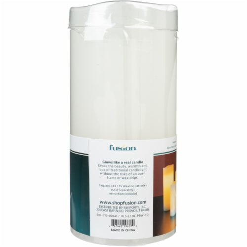 Sterno Home Essentials LED Wax Candle - White Perspective: back