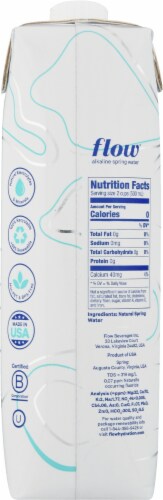 Flow® Alkaline Spring Bottled Water Perspective: back