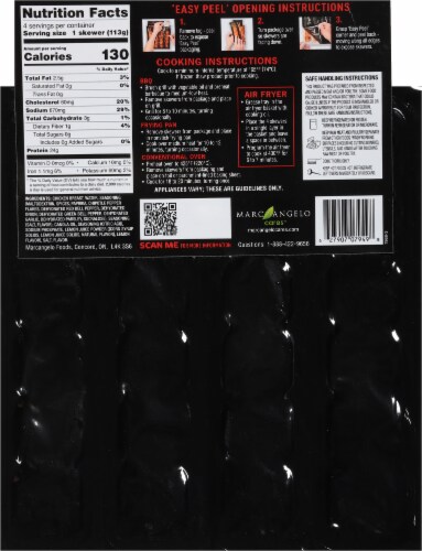 Marcangelo® Fresh Chicken Chipotle Breast Skewer Perspective: back