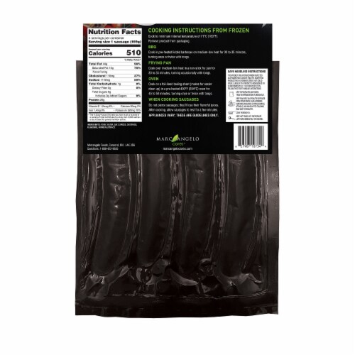 Marcangelo® Sweet Italian Pork Jumbo Sausages Perspective: back
