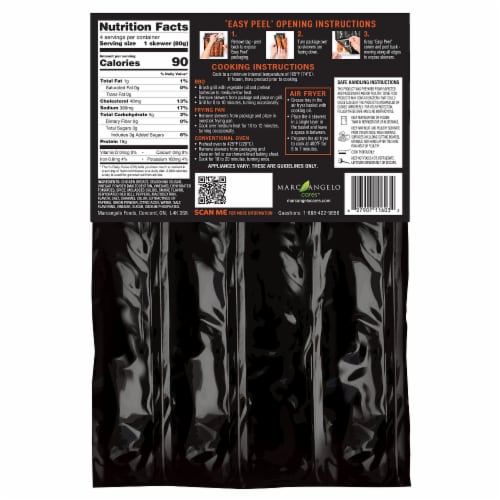 Marcangelo® Sweet BBQ Chicken Breast Skewer Perspective: back