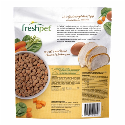 Freshpet Healthy & Natural Cat Food, Fresh Chicken Recipe Perspective: back