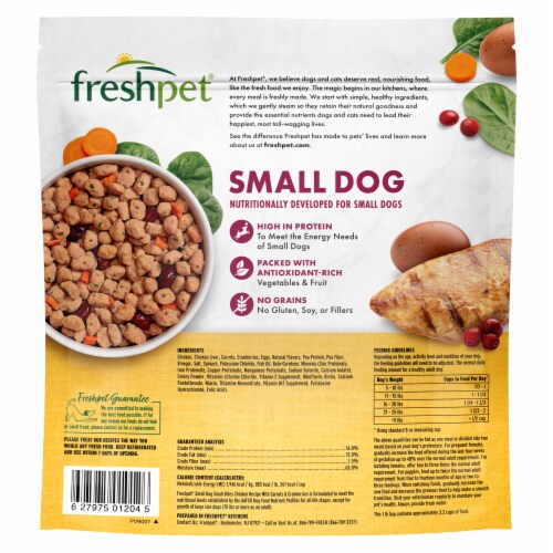 Freshpet® Select Bite Sized Chicken Recipe with Carrots & Cranberries Small Dog Food Perspective: back