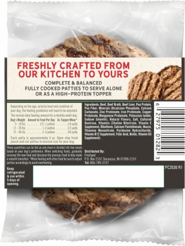 Freshpet® Homestyle Creations Natural Beef Patties Perspective: back