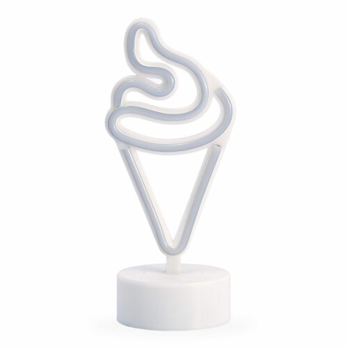 Amped  Co Pink Ice Cream Desk Light, Mini LED Neon Collection Perspective: back