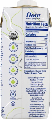 Flow™ Organic Cucumber + Mint Flavored Alkaline Spring Water Perspective: back