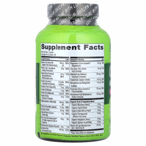 NATURELO One Daily Multivitamin For Women 50+ - 120 Vegetarian Capsules Perspective: back