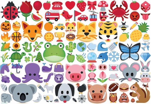 Emoji Puzzle Emoji Colors 100 Piece Jigsaw Puzzle Perspective: back