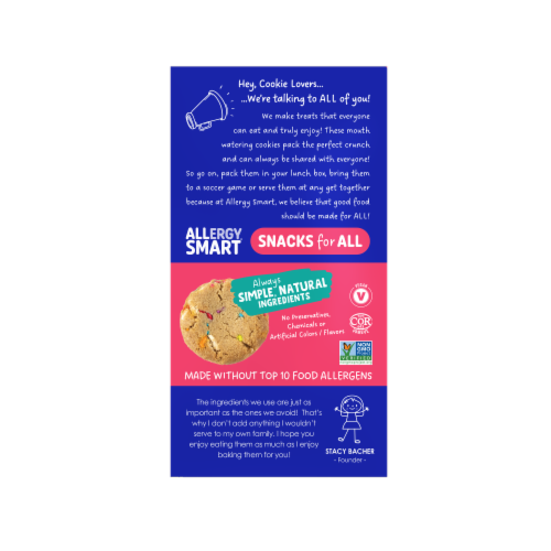 Allergy Smart® Birthday Cake Cookies Perspective: back