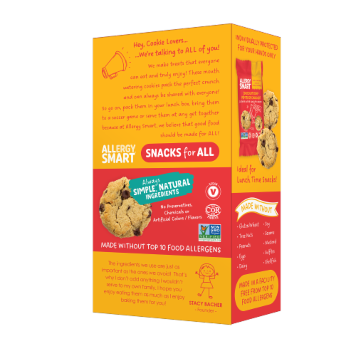 Allergy Smart® Chocolate Chip Cookies Perspective: back