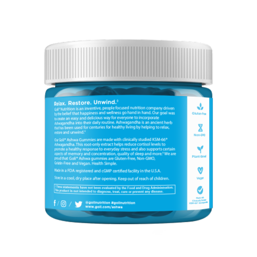 Goli Nutrtion® Mixed Berry Ashwagandha Gummies Perspective: back
