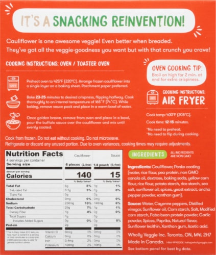 Wholly® Veggie Buffalo Cauliflower Wings Perspective: back