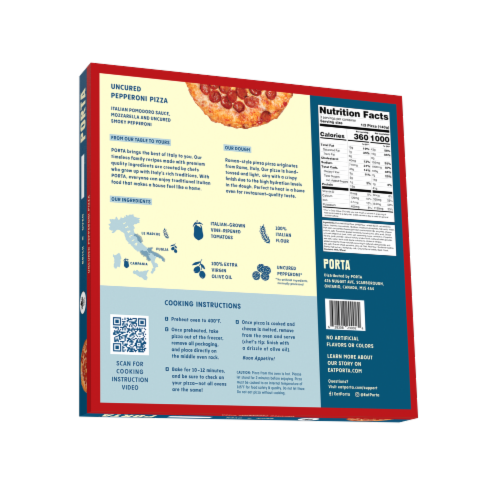 Porta™ Uncured Pepperoni Pizza Perspective: back