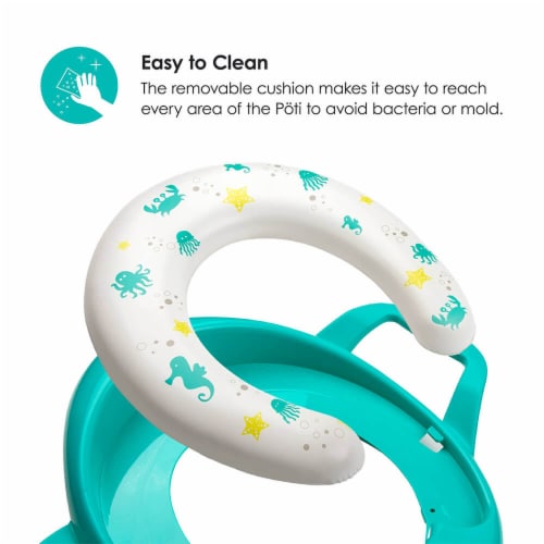 bbluv B0112L Poti Padded Toilet Seat Cover for Potty Training - Lime Perspective: back