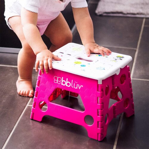 Pink folding step stool discount