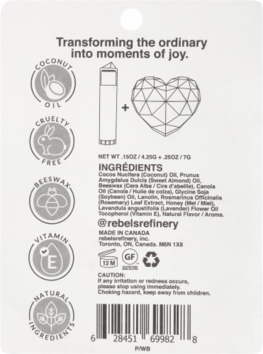 Rebels Refinery Wildberry Heart and Stick Lip Balm Perspective: back