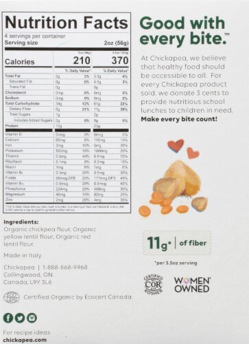 Chickapea® Organic Spiral Pasta Perspective: back