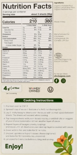 Chickapea® Oven Ready Organic Lasagne Perspective: back