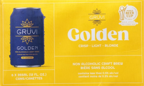 Gruvi® Non-Alcoholic Golden Lager Pack Perspective: back