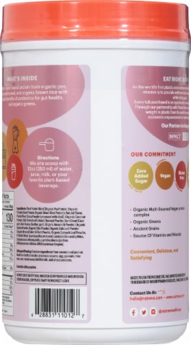 Natreve Peanut Butter Parfait Vegan Plant-Based Protein Powder Perspective: back