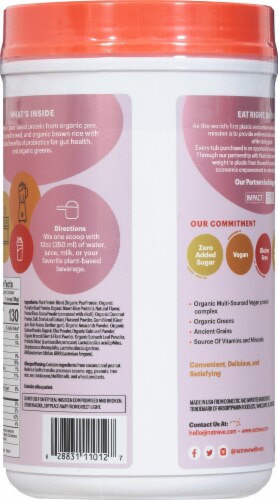 Natreve Peanut Butter Parfait Vegan Plant-Based Protein Powder Perspective: back