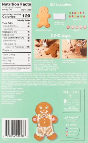 Create A Treat™ Giant Gingerbread Man Cookie Kit Perspective: back