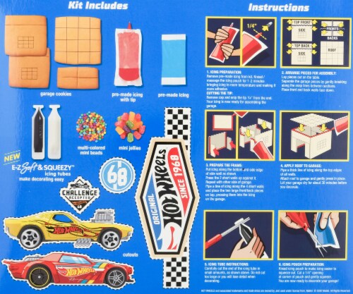 Create A Treat Hot Wheels Cookie Garage Gingerbread Kit Perspective: back