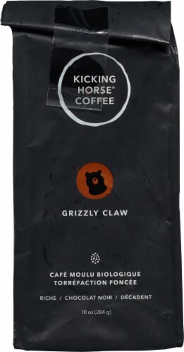 Kicking Horse Coffee Grizzly Claw Dark Roast Organic Ground Coffee Perspective: back