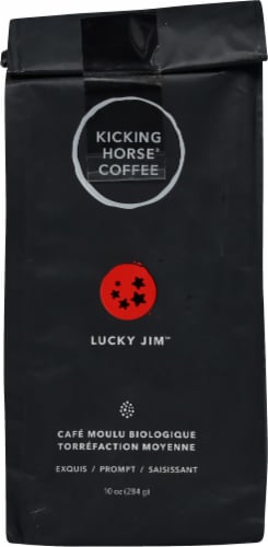 Kicking Horse Lucky Coffee Jim Medium Ground Coffee Perspective: back