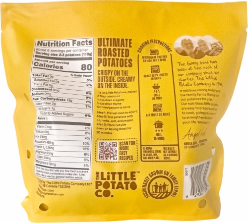 The Little Potato Company® Boomer Gold Potatoes Perspective: back