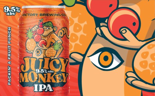 Victory Brewing Company® Juicy Monkey Hazy Imperial IPA Perspective: back
