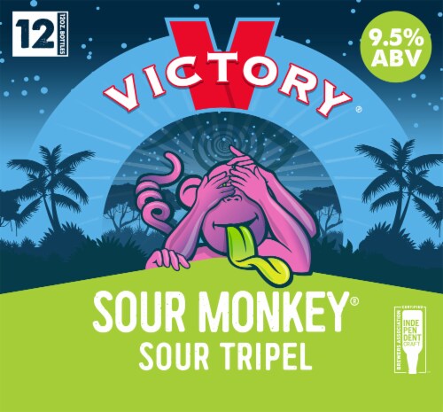 Victory® Brewing Company Sour Monkey Tripel Craft Beer Perspective: back