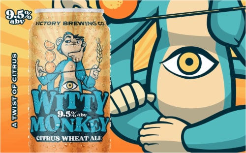 Victory Brewing Co® Witty Monkey® Citrus Wheat Ale Perspective: back
