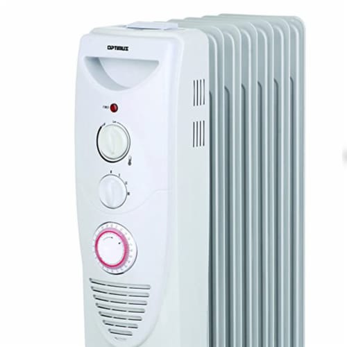 Optimus Portable 7 Fins Oil Filled Radiator Heater with Timer One Size Baker s
