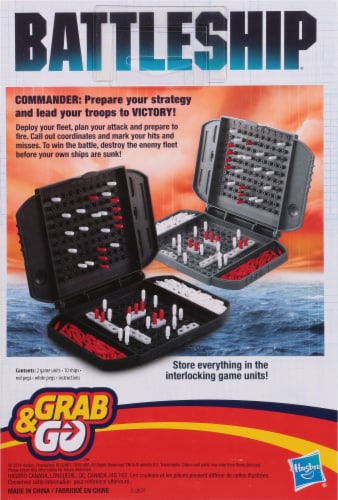 Hasbro Gaming Battleship Grab and Go Board Game Perspective: back