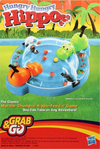 Hasbro Gaming® Hungry Hungry Hippos Grab & Go Game Perspective: back
