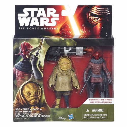 Star Wars: The Force Awakens 3.75 Inch 2 Pack Sidon Ithano and First Mate Quiggold Perspective: back