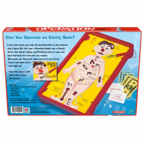 Hasbro Gaming® Operation® Classic Board Game Perspective: back