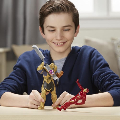Avengers Marvel Infinity War Iron Man vs. Thanos Battle Set Perspective: back