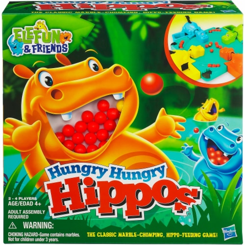 Hasbro Hungry Hungry Hippos Game Perspective: back