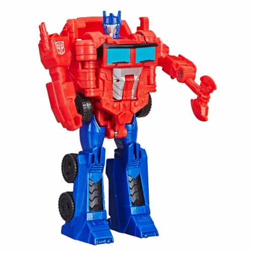 Transformers Cyberverse Action Attackers: 1-Step Changer Optimus Prime Action Figure Toy Perspective: back