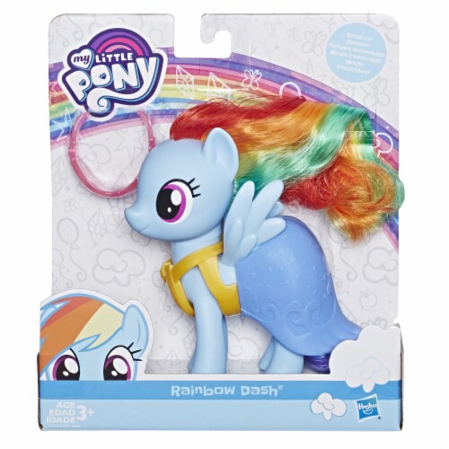 Hasbro My Little Pony Toy Rainbow Dash Dress-Up Figure - Blue Perspective: back