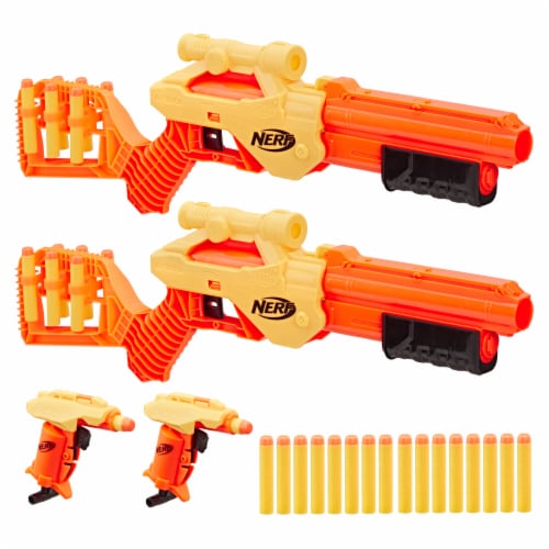 Hasbro E8912 Nerf Hyper Rush-40 Pump-Action Blaster and 30 Nerf