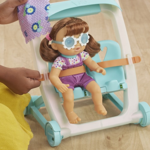 baby alive push and kick stroller