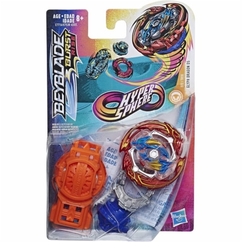 Hasbro Beyblade Burst Rise Hypersphere Starter Pack Glyph Dragon D5 Perspective: back