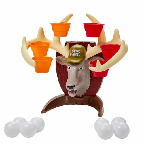 Hasbro Gaming Deer Pong™ Talking Deer Family Game Perspective: back