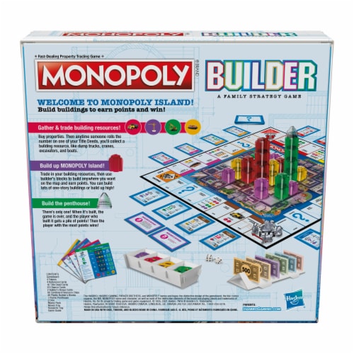Hasbro Gaming Monopoly Builder Game Perspective: back