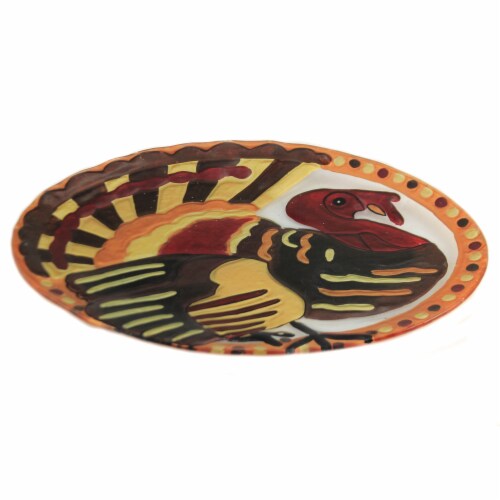 LS Arts GP-006 Turkey Oval Platter - 14 x 10 in. Perspective: back