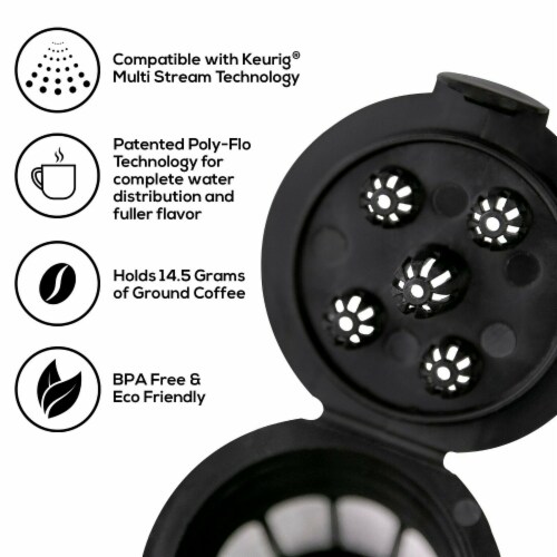 Cafe Supreme Reusable Coffee Filter For Keurig K Supreme, K Supreme Plus Coffee Maker Perspective: back